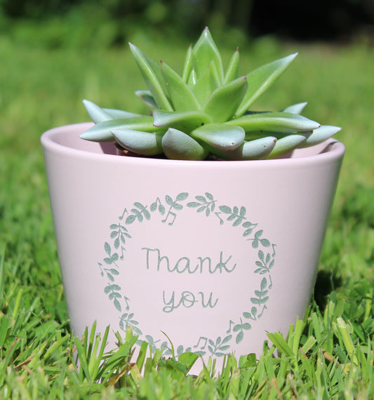 Small 'Thank You' plant pot
