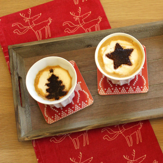 Christmas coffee/ hot coffee stencils