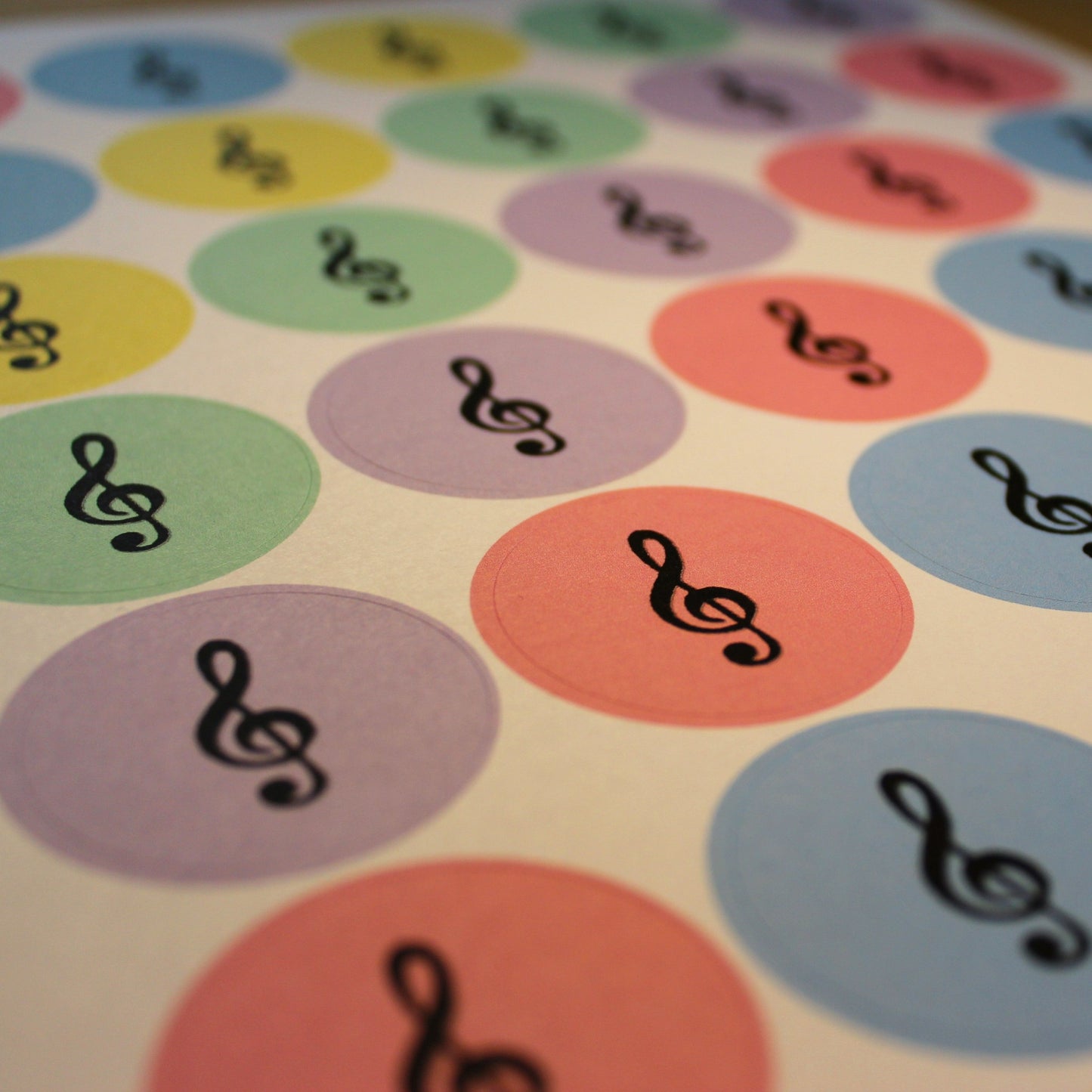 Pastel Clef Stickers